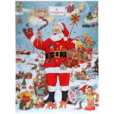 Niederegger Рождественский календарь Дед Мороз, 500 гр.